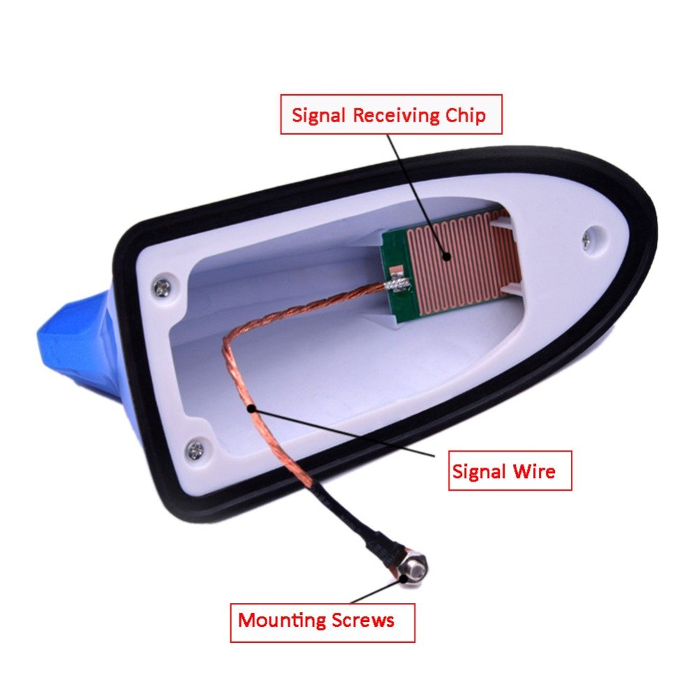 PUERXIN Universal FM Signal Auto Antenna 7 Color Amplifier Radio Aerials Roof Decorative Topper Car Shark Fin Antenna