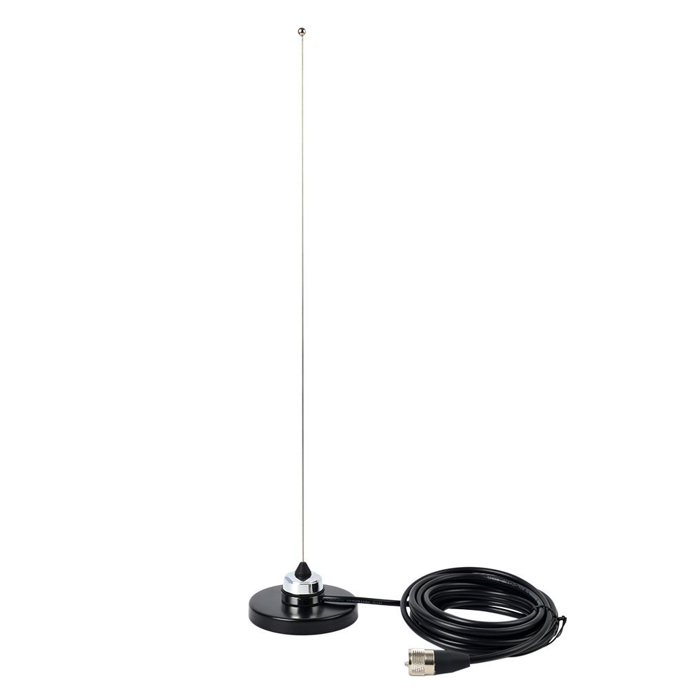 NMO Mount Magnetic Base for Car Bus Taxi Mobile Radio Antenna W/5M(16.4ft) RG58 Coaxial Cable PL-259 Plug