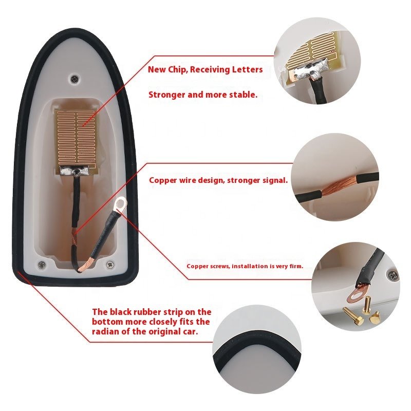 For Honda Fit's New Carbon Fiber Shark Fin Antenna Special Car Roof Modified with Radio Signal Enhancement