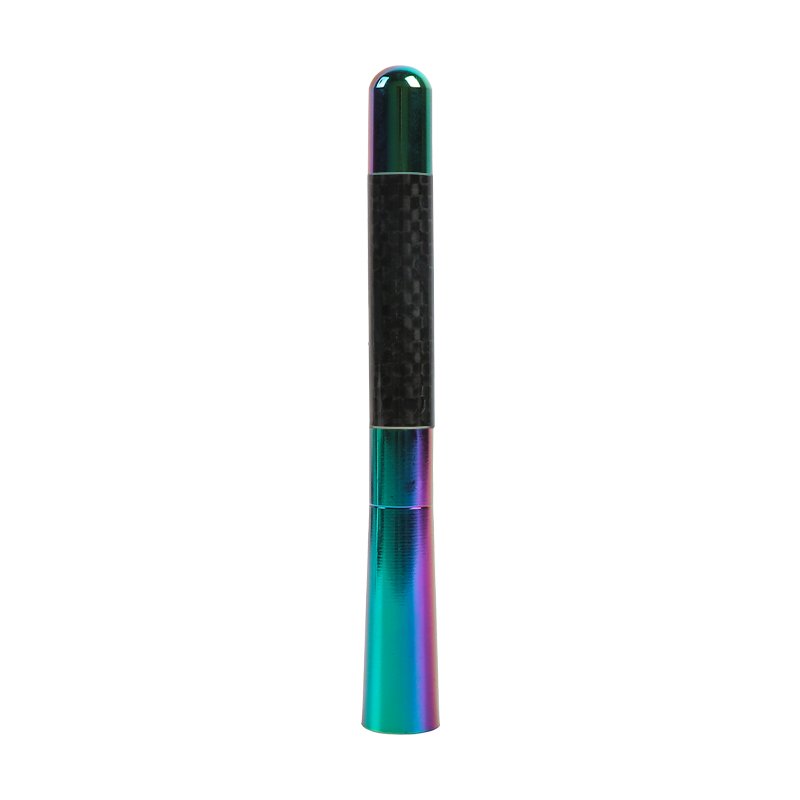 12cm car modified antenna aluminum and carbon fiber and colorful color matching five-color decoration kit