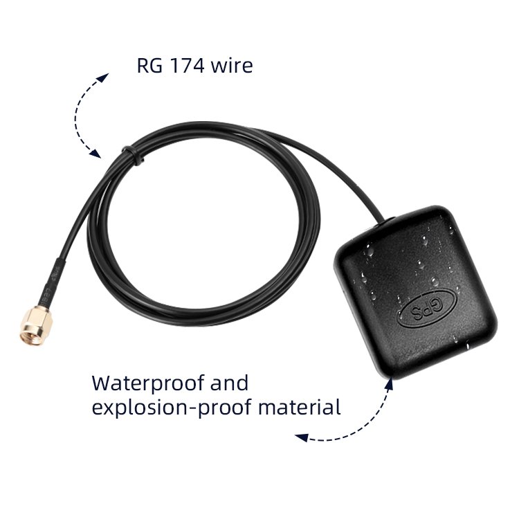 Car navigation positioning GPS/GLONASS active external antenna, satellite positioning GPS navigation antenna and SMA connector