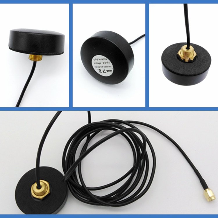 Waterproof Combo Magnetic Puck Antenna 1575.42mhz 28dbi Lte 4g Gps Gsm Combo Gnss Gps Rtk Car Antenna