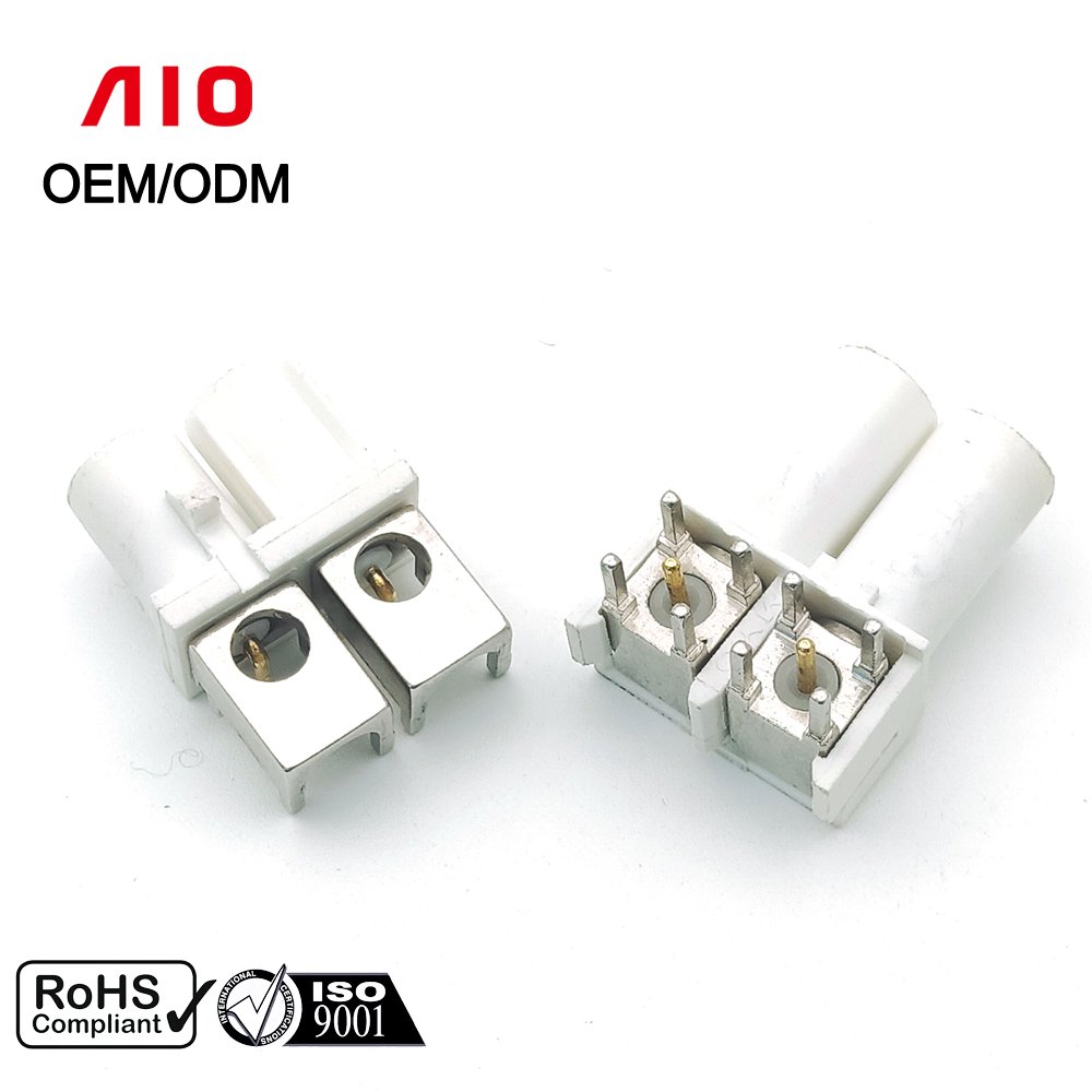 Car FM Antenna Connector Male Right Angle Fakra PCB Plug Connector Dual Plug Straight PCB Board Fakra Connector