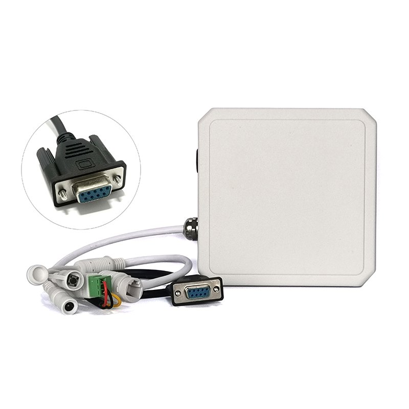 Car Parking Access Control 1-15m Long Range RFID Tag Reader Integrated 6-12dbi UHF Antenna