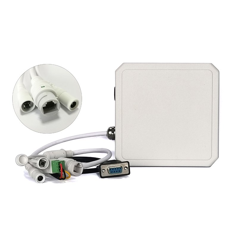 Car Parking Access Control 1-15m Long Range RFID Tag Reader Integrated 6-12dbi UHF Antenna