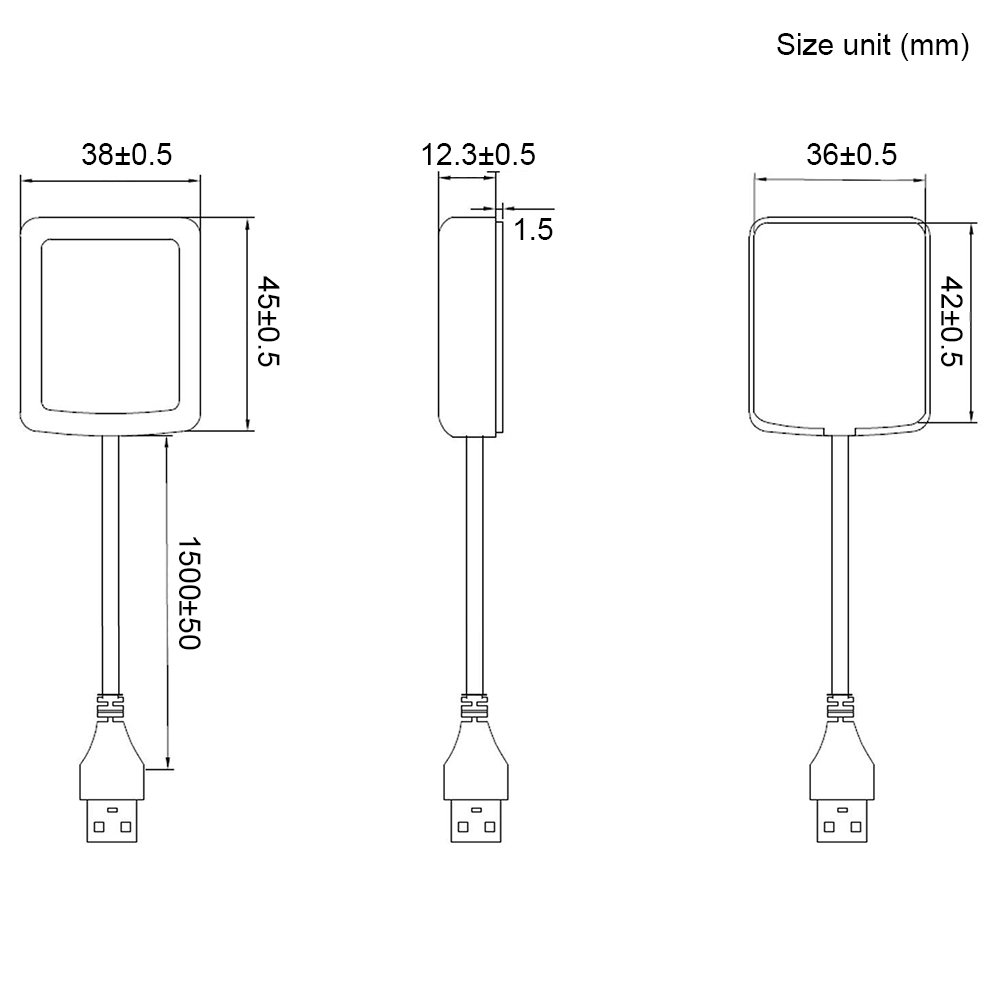 NMEA-0183 MTK3333/M8030KT Chipset USB GNSS Receiver External Positioning Navigation Antenna Module Laptop Car GNSS Receiver