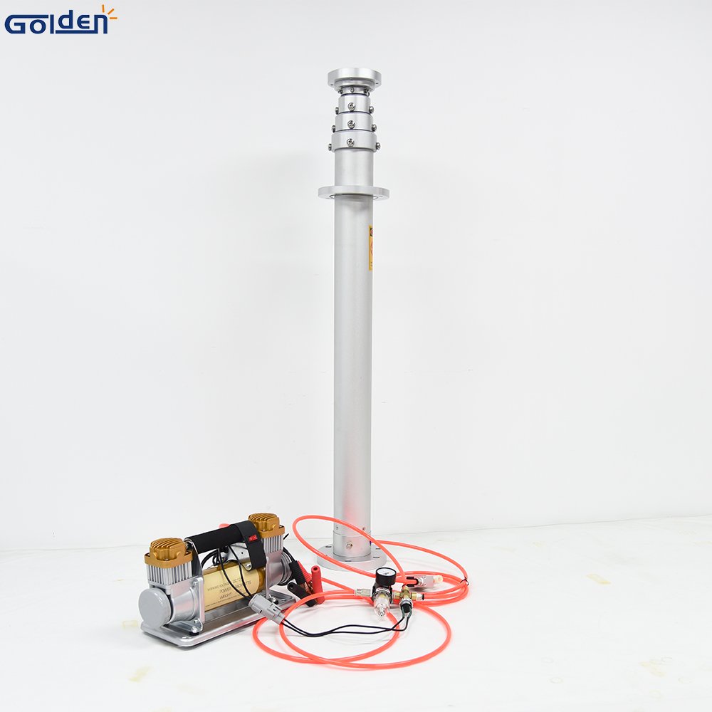 3M 8M 10M 15M 20M Pneumatic Telescopic Pole Load 3KG to 300KG Pneumatic Telescopic Antenna Mast For Quick Deployments