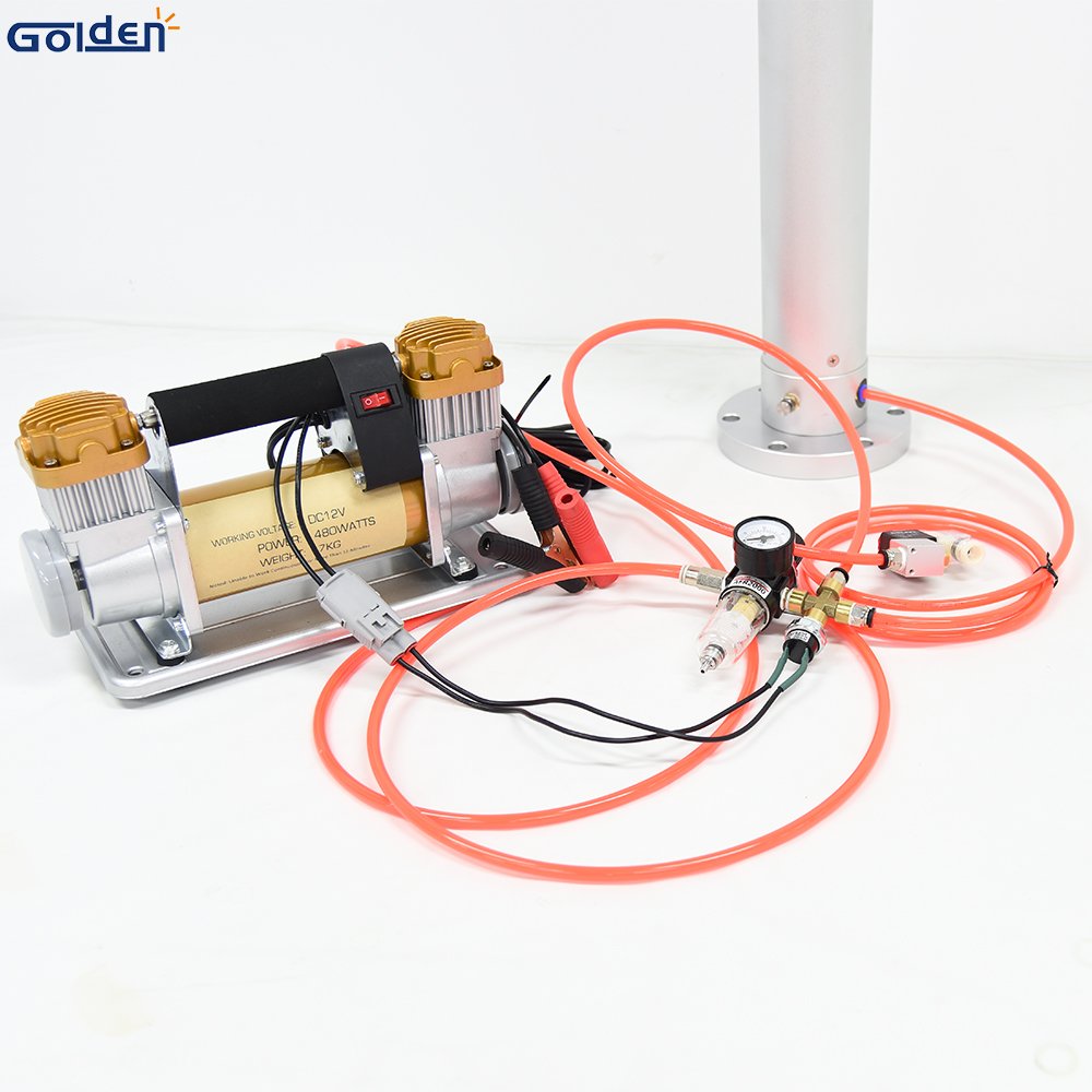 3M 8M 10M 15M 20M Pneumatic Telescopic Pole Load 3KG to 300KG Pneumatic Telescopic Antenna Mast For Quick Deployments