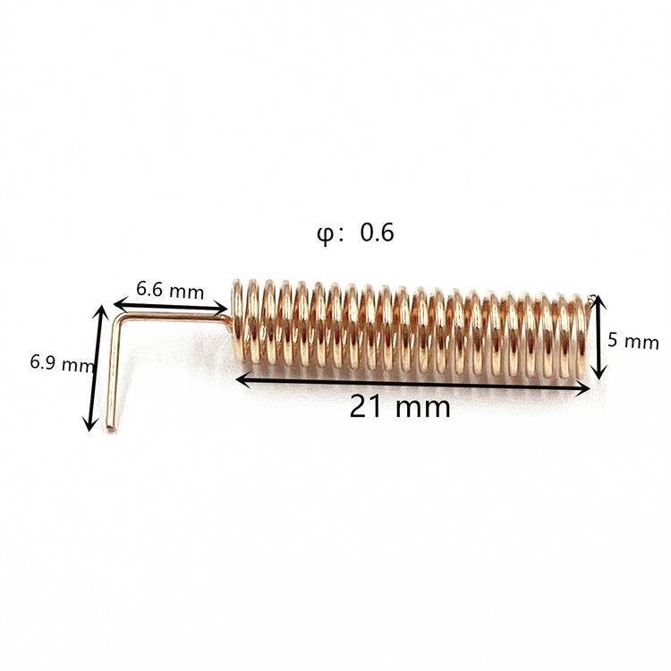 High Precision Phosphor Bronze Spiral PCB Antenna Spring Coil Spring Antenna Terminal for OEM Wireless Communication Equipment