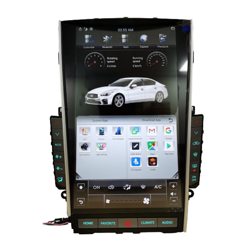 PX6 8gb Mark 6 Dashboard Upgrade Head Unite Carplay GPS Navigation Car Tesla Style Radio Touch Screen for Infiniti Q50 Q60