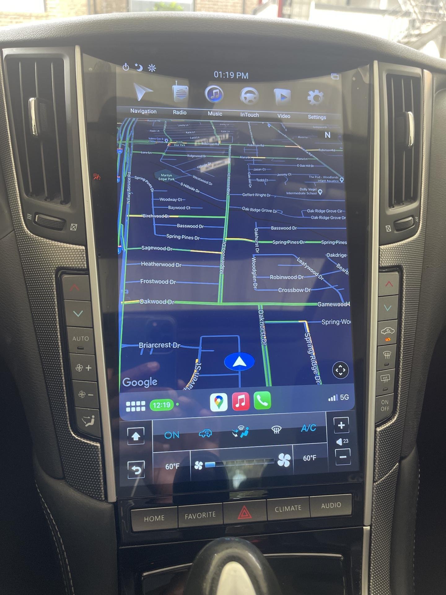 PX6 8gb Mark 6 Dashboard Upgrade Head Unite Carplay GPS Navigation Car Tesla Style Radio Touch Screen for Infiniti Q50 Q60