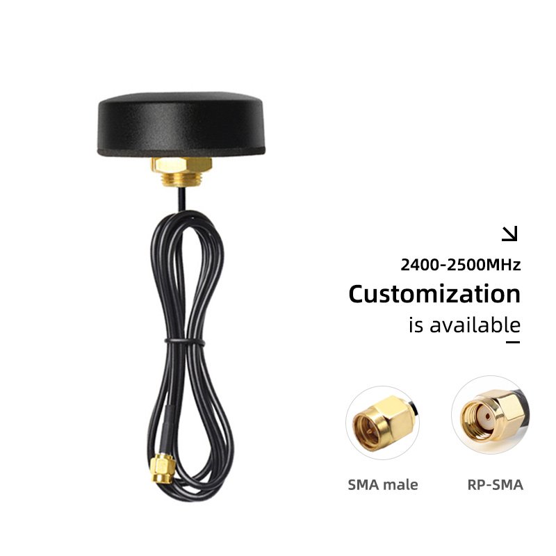 2.4G 5.8G Wifi Antenna Outdoor Waterproof 5dBi External Puck Antenna With SMA Male Connector 1m RG174 Cable for DTU Module