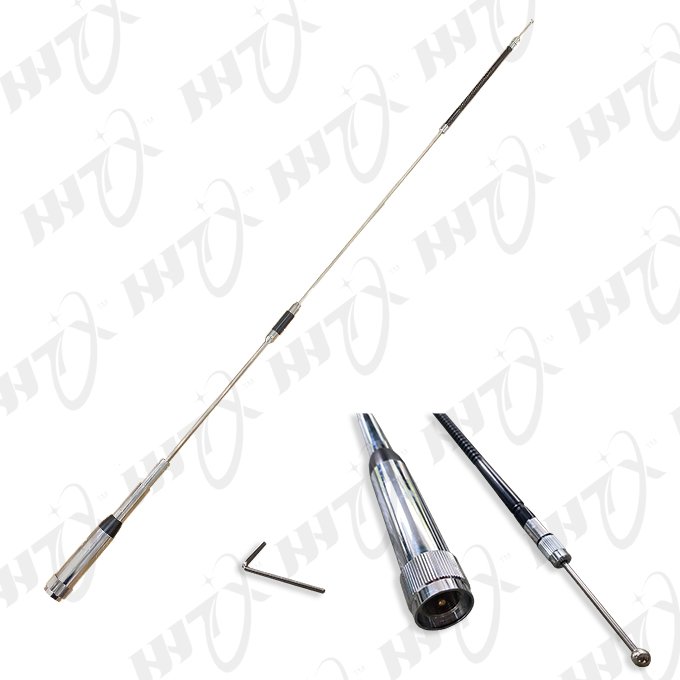 New style 27/50/144/430 MHz HH-9000 Stainless steel car trunk radio antenna quad band vehicle whip antenna