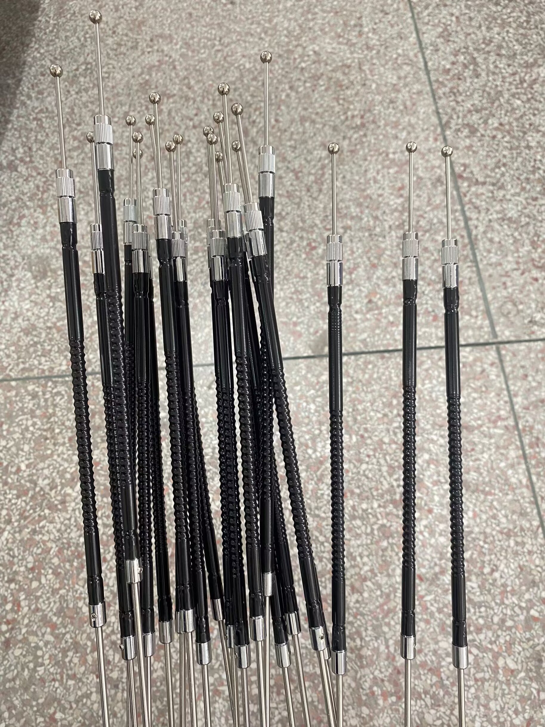 New style 27/50/144/430 MHz HH-9000 Stainless steel car trunk radio antenna quad band vehicle whip antenna