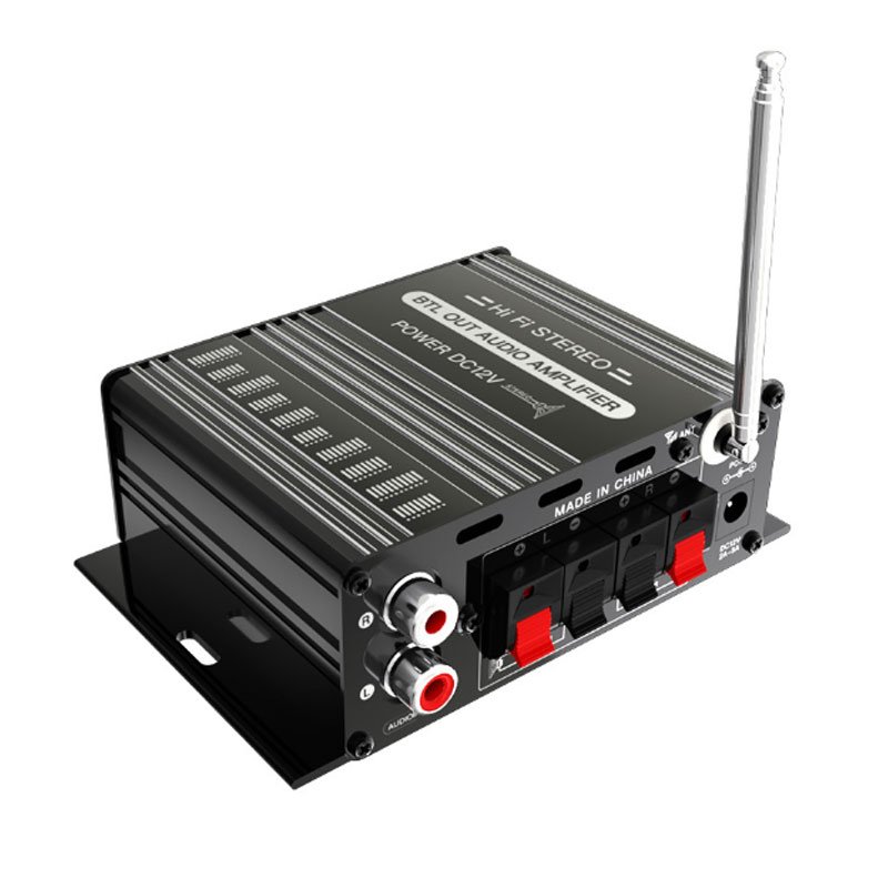 Mini AK370BT 5.0 Bluetooth Power Amplifier USB Flash Drive SD Card FM Rod Antenna DC12V Car Home Power Amplifier
