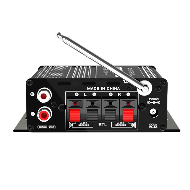 Mini AK370BT 5.0 Bluetooth Power Amplifier USB Flash Drive SD Card FM Rod Antenna DC12V Car Home Power Amplifier