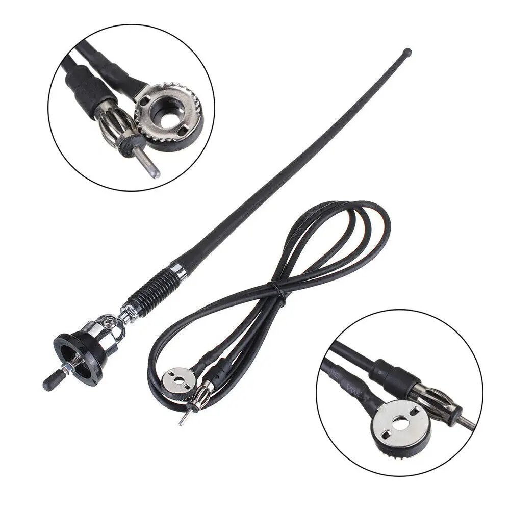 Universal Car Stereo Antenna Mount Base Radio AM/FM Amplified Signal Aerial Flexible Boat Mast Truck Excavator Antenna GNSS