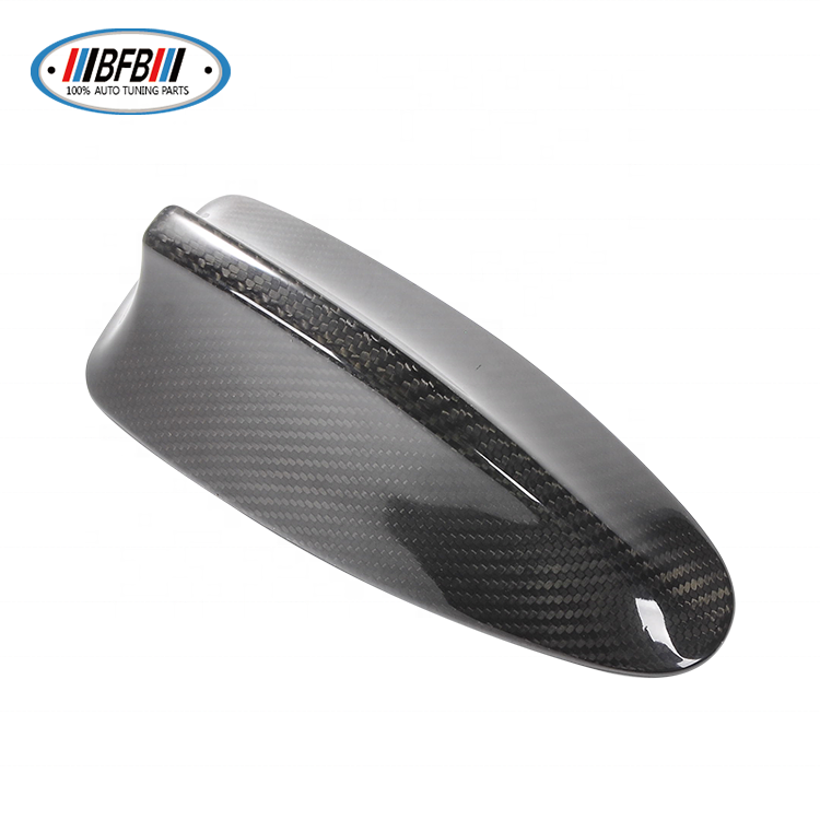 Real Dry Carbon Fiber Car Shark Fin Roof Antenna Sticker for BMW 5 Series F10 2012-2016