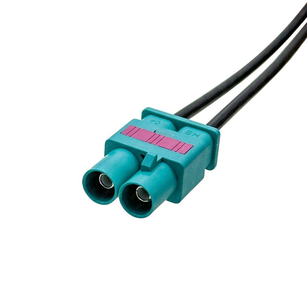 Double Fakra (Z) Radio Antennas Adapter DIN ISO Male for Audi VW Seat Volvo
