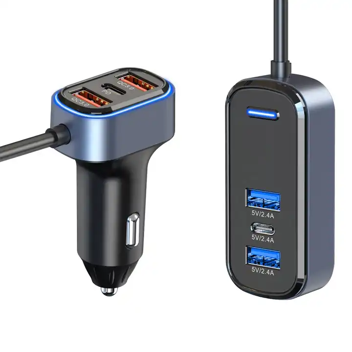Factory Direct Sales Fast Super Car Charger a Tow Six Before and After Charging Worry Free 75.5W Car Charger