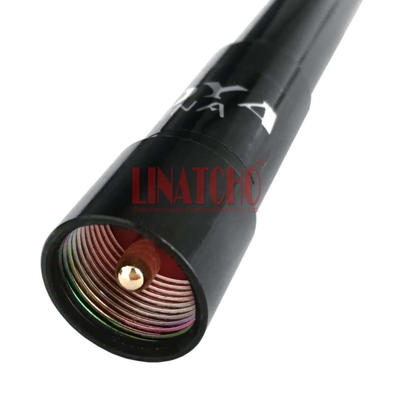 22CM NL350 Black VHF UHF 430MHz Dual Band Fiberglass Short Car Antenna