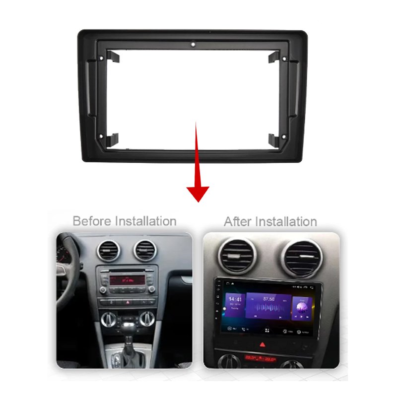 Aijia Top One Factory Trim Antenna 9 in for Audi A3 2008-2012 with Canbus Box Amplifiers Power Cable Car Vehicle Bracket