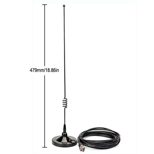 70W 144/430MHz Magnetic Base Mount Coaxial Cable antenna RG58 C/U SL16/PL259 for Mobile Car Radio RT95 RT90 Retevis MR100