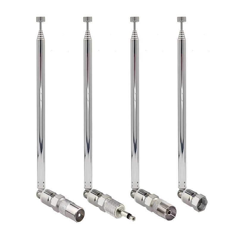 Universal Telescopic Rod Radio FM/AM Antenna Made of Stainless Steel 180 Degrees Bend Can Rotate 360 Degrees