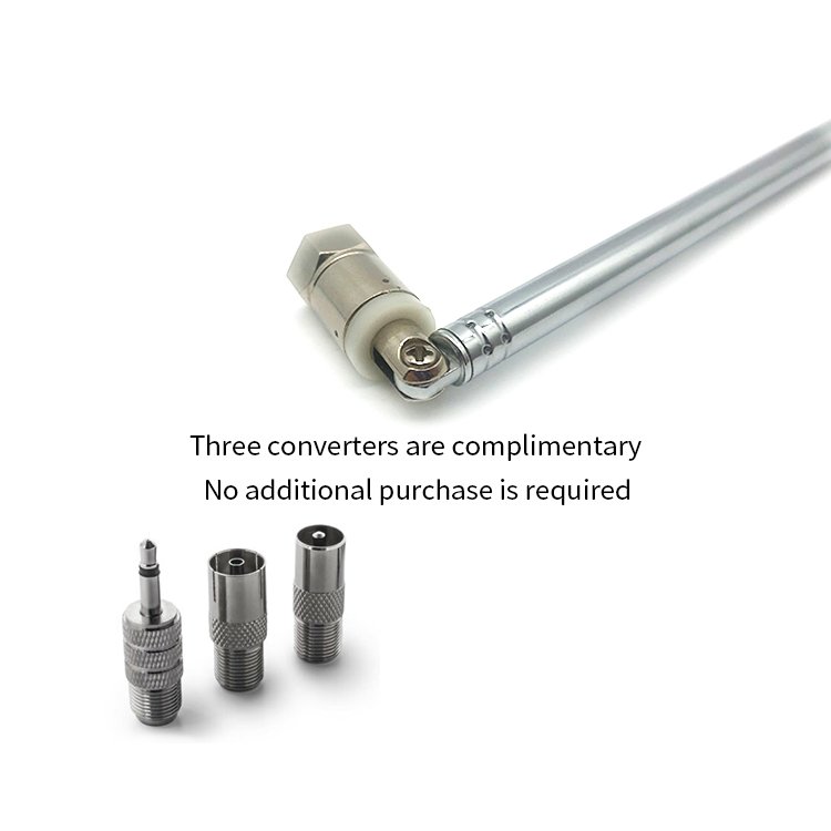 Universal Telescopic Rod Radio FM/AM Antenna Made of Stainless Steel 180 Degrees Bend Can Rotate 360 Degrees