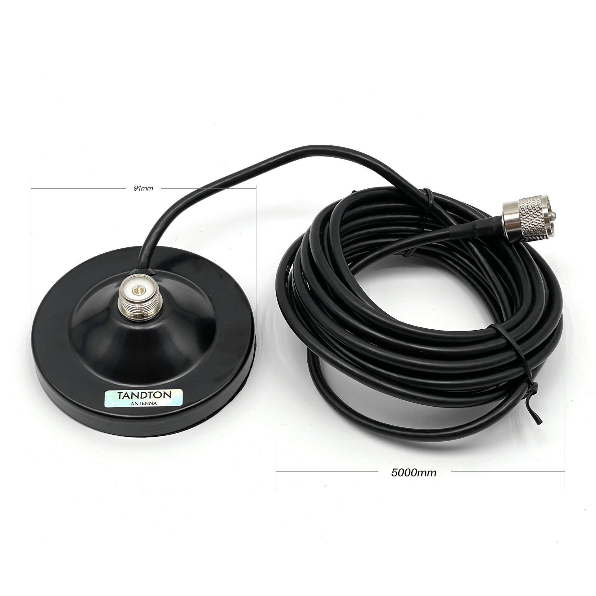 Strong Magnet 90mm Diameter Magnet Communication Antenna Mount With 5M RG58 Cable For Mobile Radio PL259 Magnetic Antenna Base