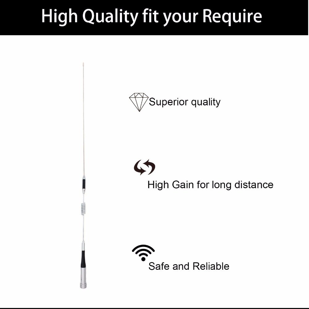 SGM-507 High Gain 2.15/5.2dBi UHF /VHF 144/430MHz Car Radio Antenna