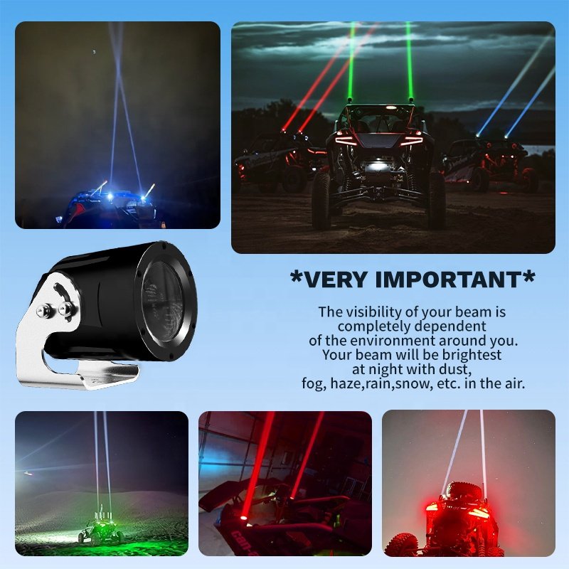 Offroad Whipless Light Green Blue Multicolor Product Auxiliary Decorative Long Strip RGBW Chase Antenna LED Laser Whip Light
