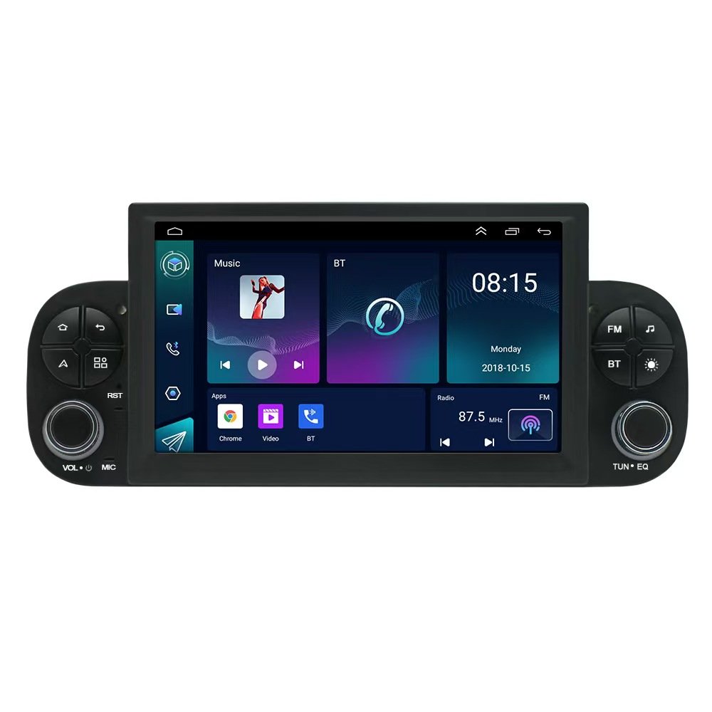 Hot Selling 2013-2020 7" IPS Touchscreen with Carplay Android Auto, 4+64GB Android 13 GPS Navigation for Fiat Panda Radio