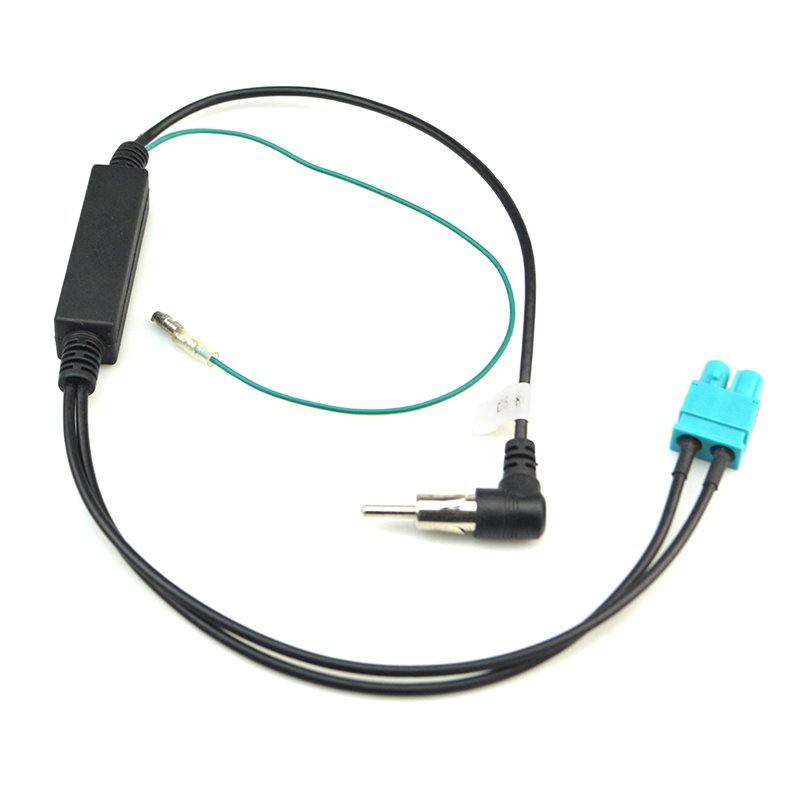 Dual TWIN FAKRA RF FM AM Radio Antenna Adapter cable For Volkswagen EU Car