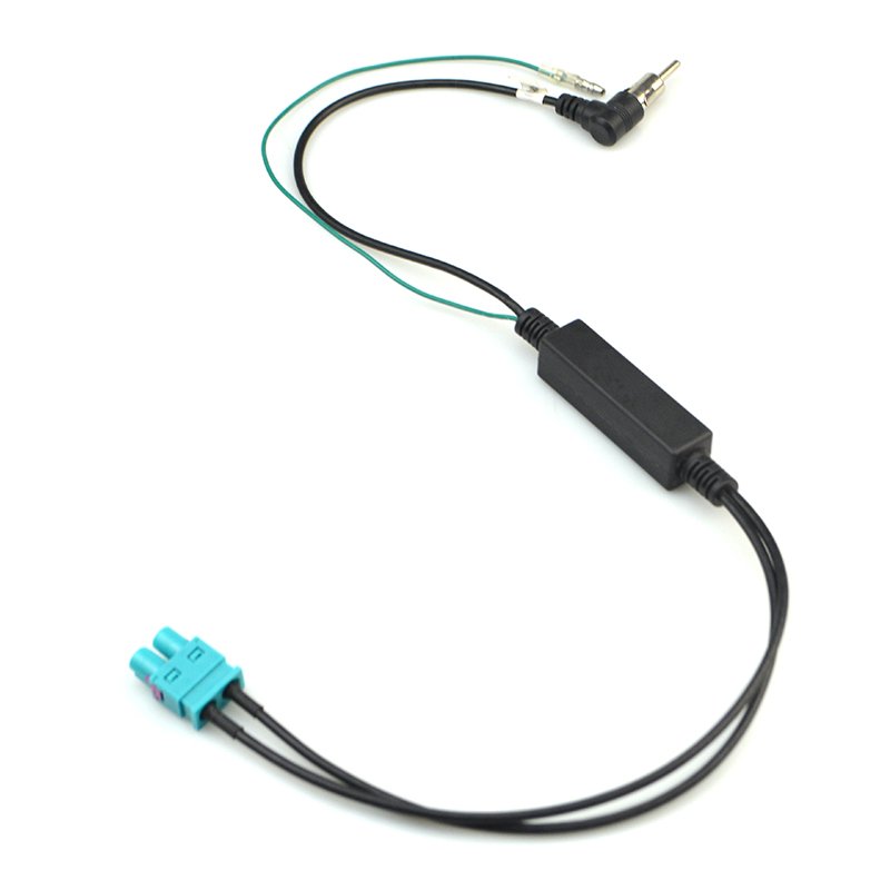 Dual TWIN FAKRA RF FM AM Radio Antenna Adapter cable For Volkswagen EU Car
