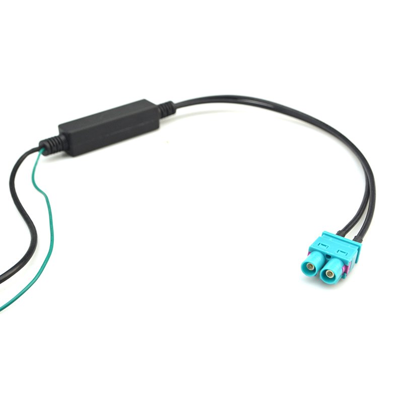 Dual TWIN FAKRA RF FM AM Radio Antenna Adapter cable For Volkswagen EU Car