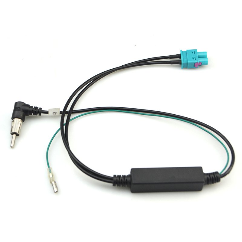 Dual TWIN FAKRA RF FM AM Radio Antenna Adapter cable For Volkswagen EU Car
