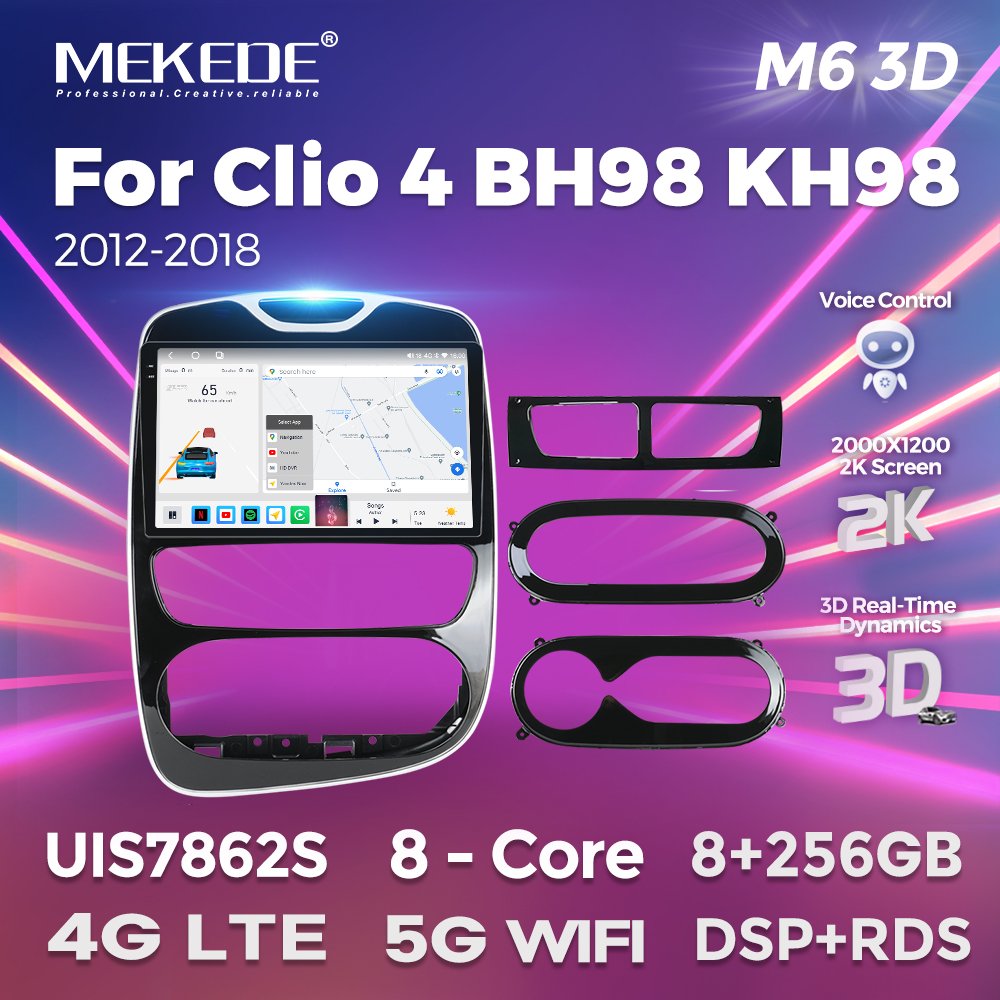 MEKEDE M6 PRO 3D Car Touch Screen 360 Camera for Renault Clio 4 BH98 KH98 2012-2018 Car Gps Navigation Radio Video