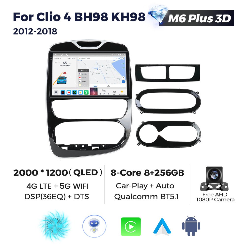 MEKEDE M6 PRO 3D Car Touch Screen 360 Camera for Renault Clio 4 BH98 KH98 2012-2018 Car Gps Navigation Radio Video