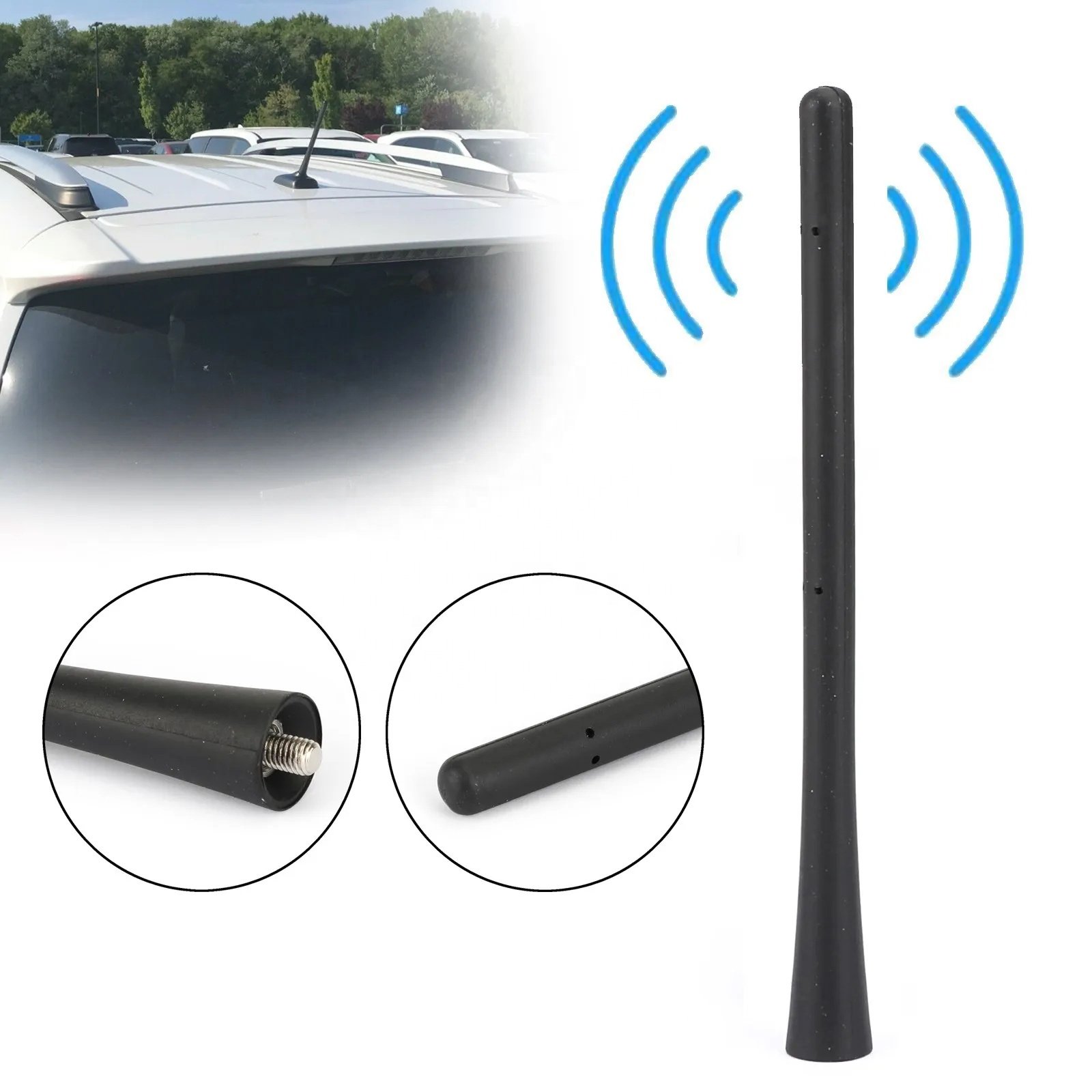 Universal 7 Inch Antennes Voor Motorvoertuigen Car Antenna Mast Whip FM AM Radio Roof Enhanced Signal With Screws