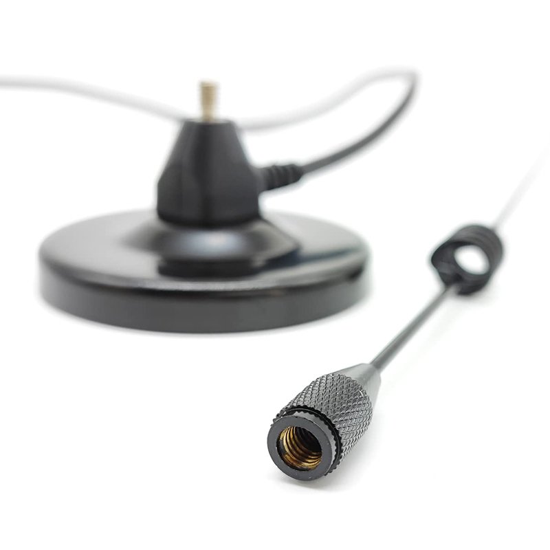 Dual-Band Magnetic Mobile LTE Antenna for Ham Radio 137-149 MHz and 437-480 MHz Omni-Directional 50 Ohm Impedance RG58 Cable