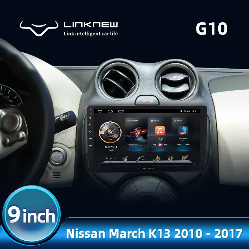 Car Dashboard Accessories Car Audio Interior Multimedia Player Stereo GPS Navigation Car System for Nissan March K13 2010-2017