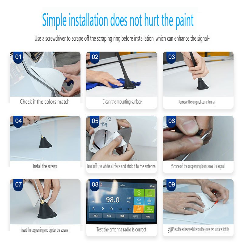 Dedicated for Ford Special Shark Fin Car Antenna Enhanced Signal Reception Decorative Roof Tail Wing