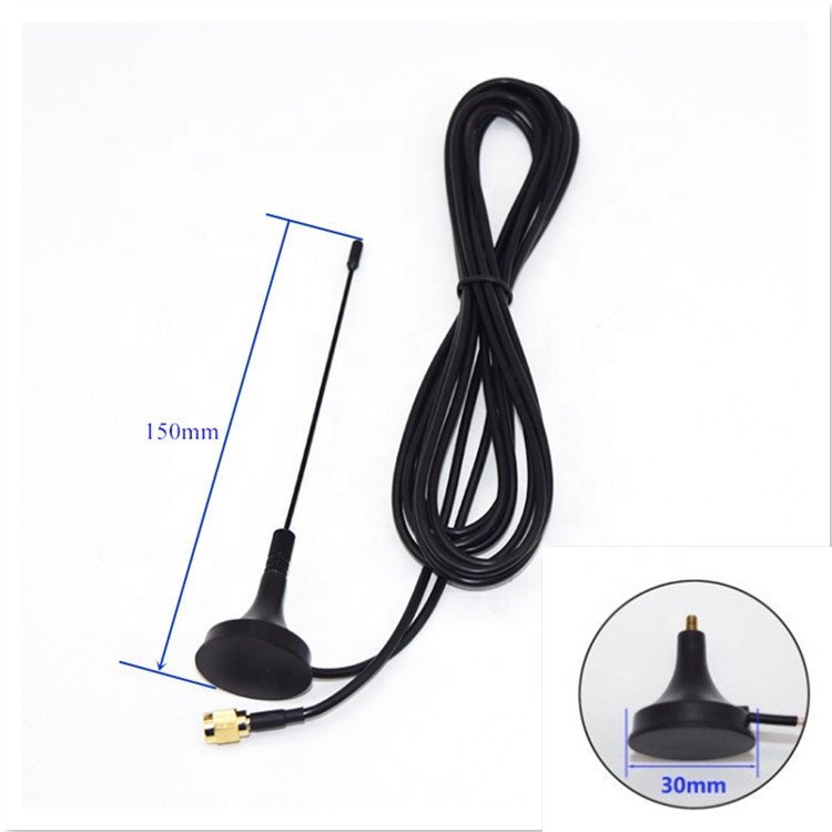 470Mhz small omni directional magnetic antenna RG174 sma male connector 50 Ohms Door Opener Antenna 433 Mhz Gate Control Antenna