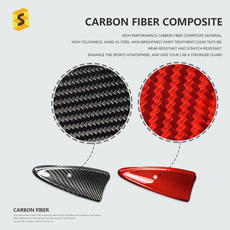 ES W-BM-077 5 Series Vehicle Aerial Carbon Fiber E60 E61 Car Antenna