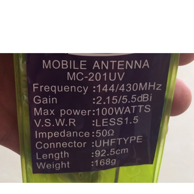 DP-CL2E Mobile Radio Antenna UV 136-174/403-480MHZ 200W FM Broad Cast Ham Two Way Radio Car CB Antenne With Mounted Roof