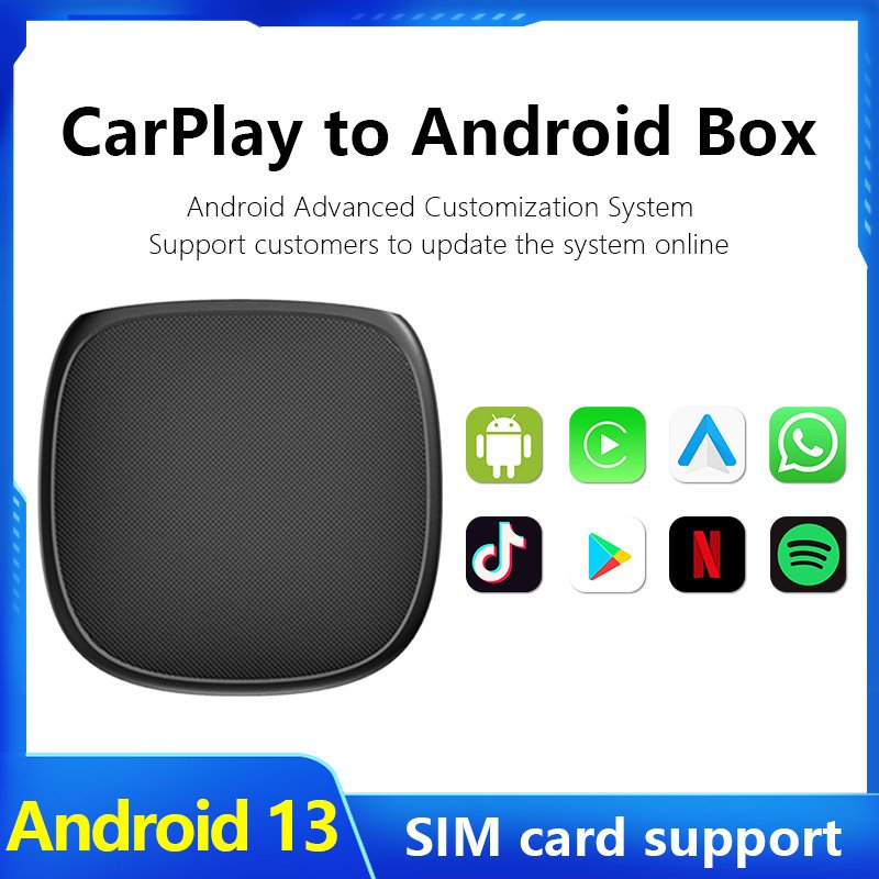 QCM 6225 Android 13.0 Wireless CarPlay Mini AI Streaming Smart TV Android Stream Box for Cars