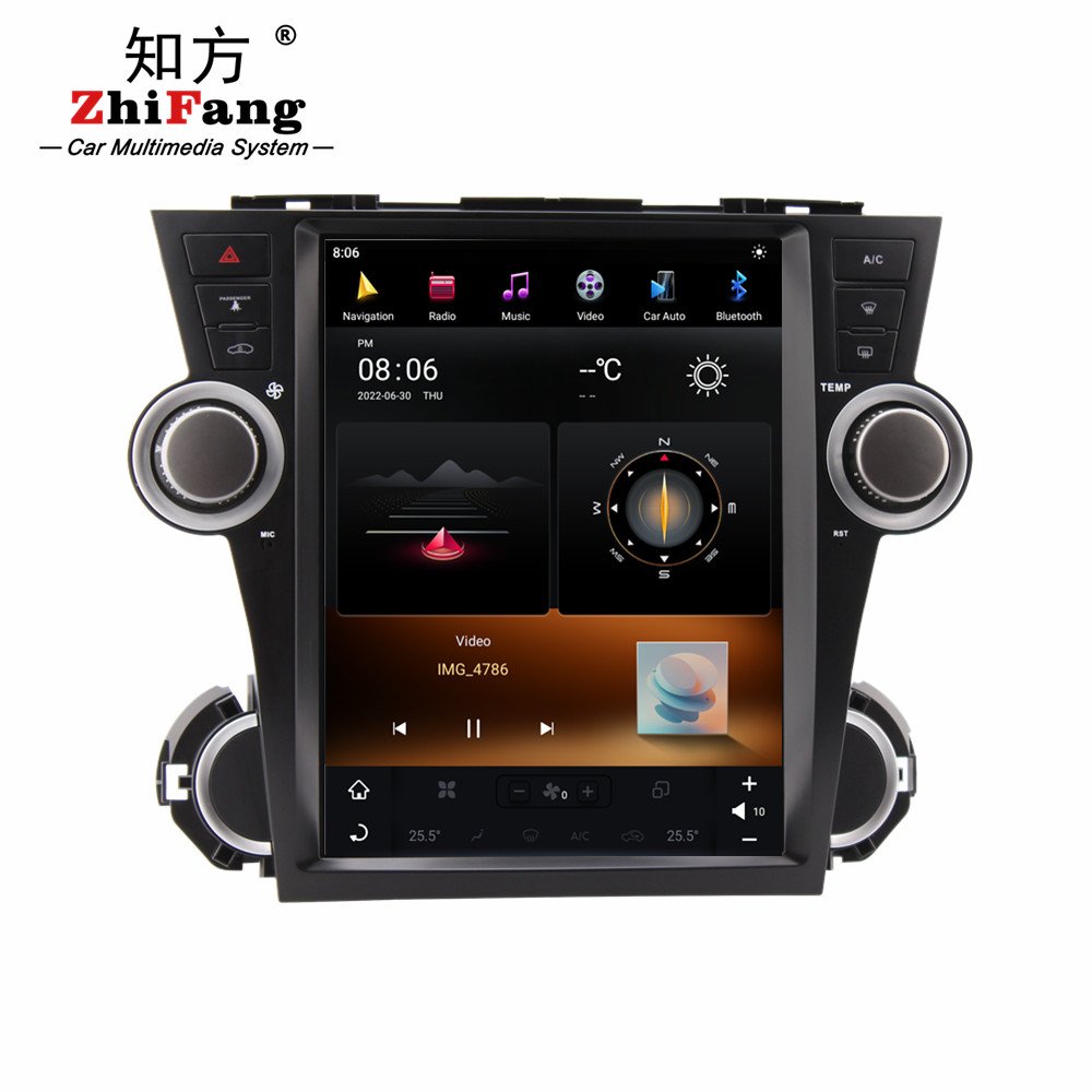 Android 11.0 12.1" Car DVD for toyota highlander 2009-2013 Android Car Radio Gps Navigation 4G LTE Carplay Wifi