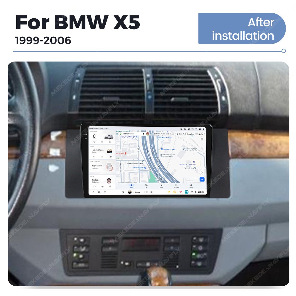 MEKEDE DUDU7 Car Video Car-play 7870 2k QLED Touch Screen Android for BMW X5 1999-2006 360 Panoramic Camera
