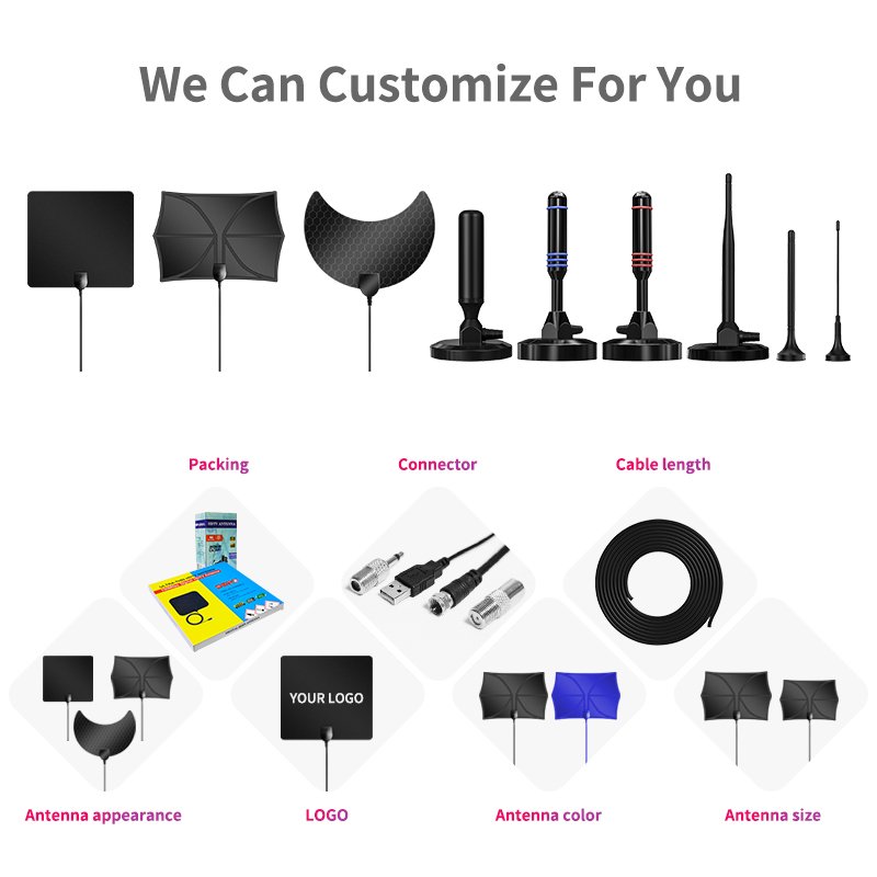 High Gain Clear Uhf Best Wireless Caravan Car Satellite Amplifier Signal Booster 4k Hd Dvb T2 Indoor Digital Tv Antenna